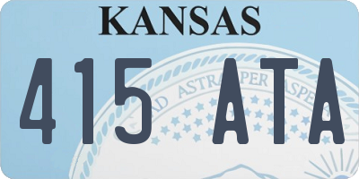 KS license plate 415ATA
