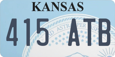 KS license plate 415ATB
