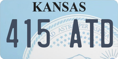 KS license plate 415ATD