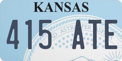 KS license plate 415ATE