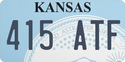 KS license plate 415ATF