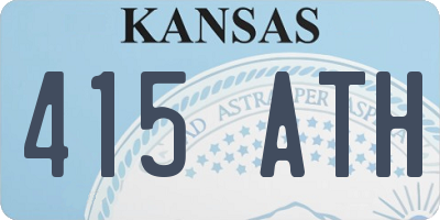 KS license plate 415ATH