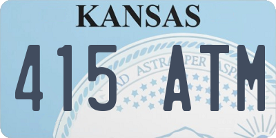 KS license plate 415ATM