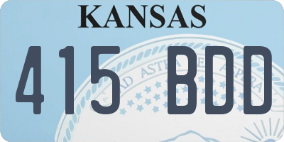 KS license plate 415BDD