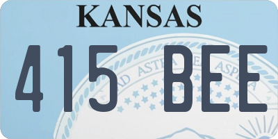 KS license plate 415BEE
