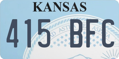 KS license plate 415BFC