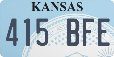 KS license plate 415BFE