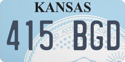 KS license plate 415BGD