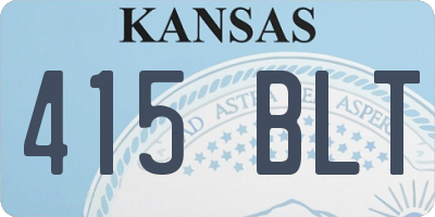 KS license plate 415BLT
