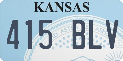 KS license plate 415BLV