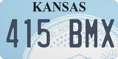 KS license plate 415BMX