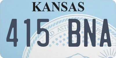 KS license plate 415BNA