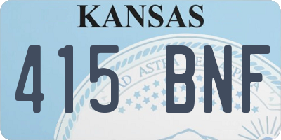 KS license plate 415BNF