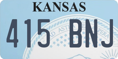 KS license plate 415BNJ