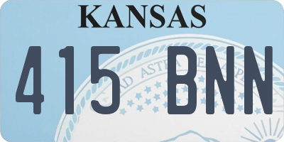 KS license plate 415BNN