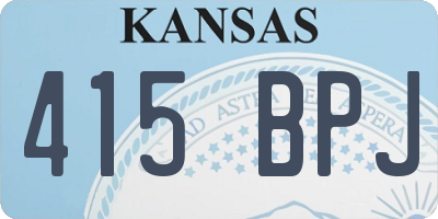 KS license plate 415BPJ