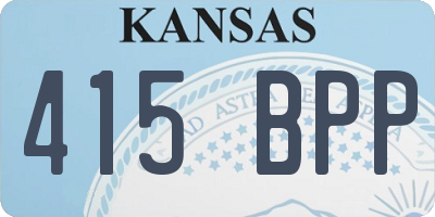 KS license plate 415BPP