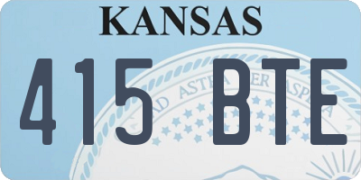 KS license plate 415BTE