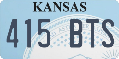 KS license plate 415BTS