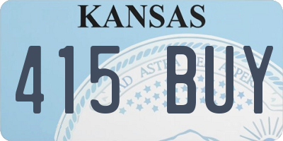 KS license plate 415BUY