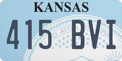 KS license plate 415BVI