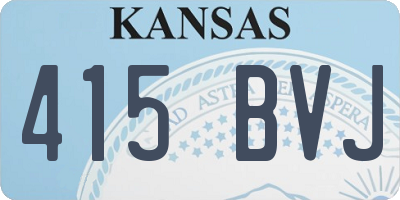 KS license plate 415BVJ