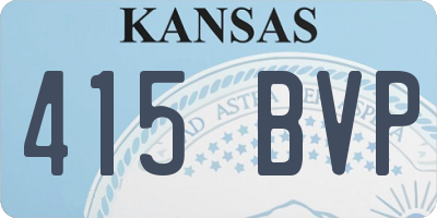 KS license plate 415BVP