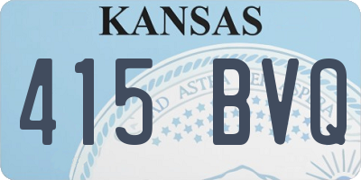 KS license plate 415BVQ