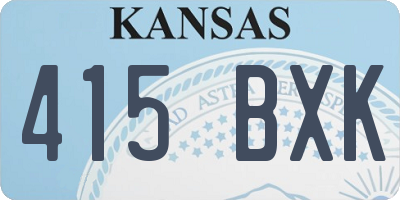 KS license plate 415BXK
