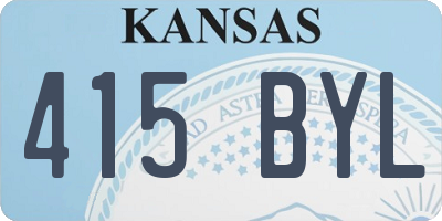 KS license plate 415BYL