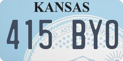 KS license plate 415BYO