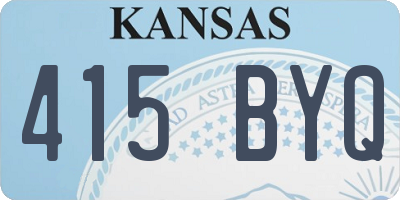 KS license plate 415BYQ