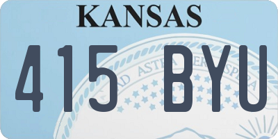 KS license plate 415BYU