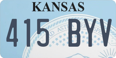 KS license plate 415BYV