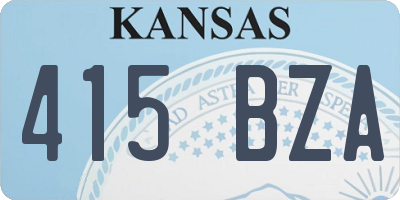 KS license plate 415BZA