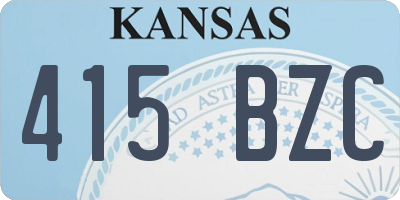 KS license plate 415BZC