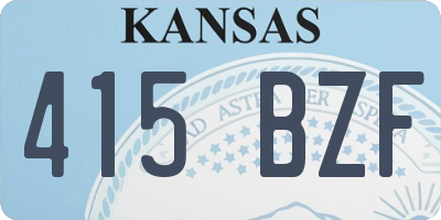 KS license plate 415BZF
