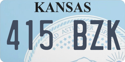KS license plate 415BZK