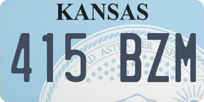 KS license plate 415BZM