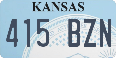 KS license plate 415BZN