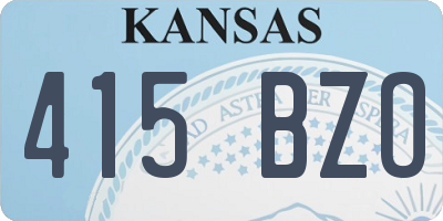 KS license plate 415BZO