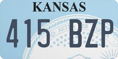 KS license plate 415BZP