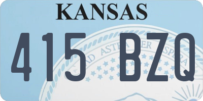 KS license plate 415BZQ