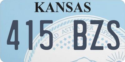 KS license plate 415BZS