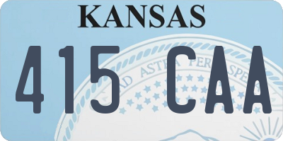 KS license plate 415CAA