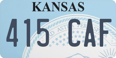 KS license plate 415CAF