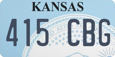 KS license plate 415CBG