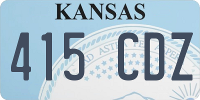 KS license plate 415CDZ