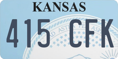 KS license plate 415CFK