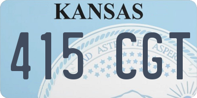 KS license plate 415CGT